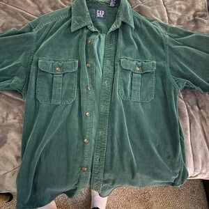 GAP forest green Corduroy Shirt